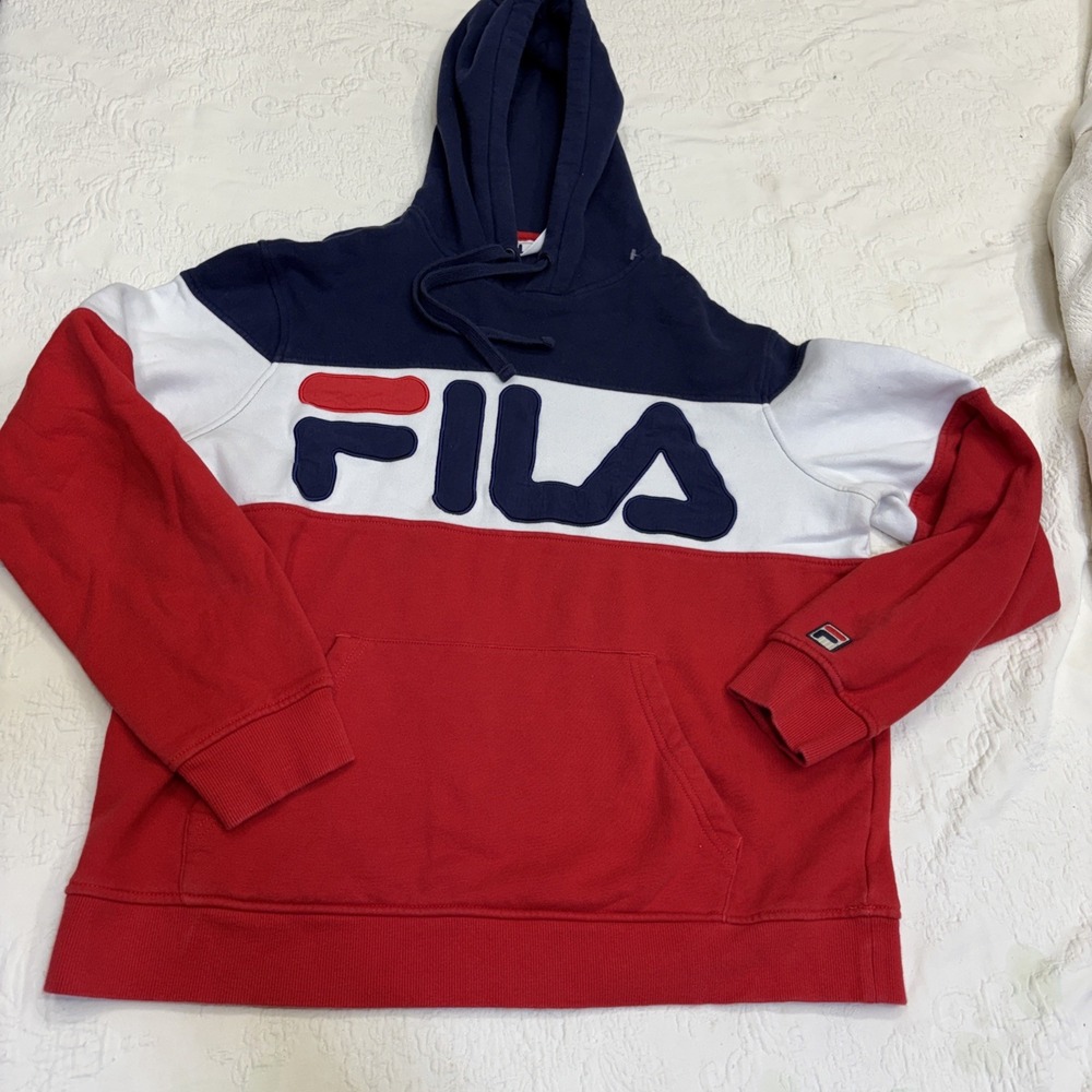 FILA Color Block Size Large Red/White/Blue